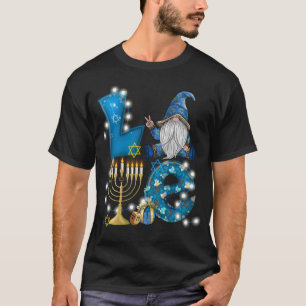 LOVE Gnome Hanukkah Decorations Chanukah T-Shirt