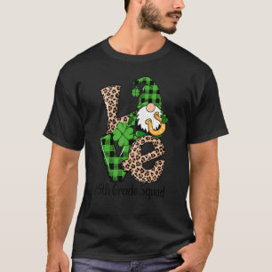 Love Gnome Teacher Squad Happy Valentine Day 5th G T-Shirt