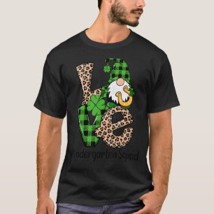 Love Gnome Teacher Squad Happy Valentine Kindergar T-Shirt