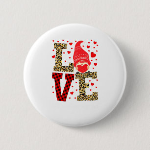 Love Gnome Teacher Squad Valentines Day Teacher St 2 Inch Round Button