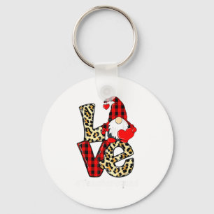 Love Gnome Teacher Squad Valentines Day Teacher St Keychain