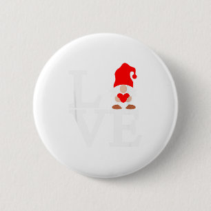 Love Gnome Valentines 2 Inch Round Button