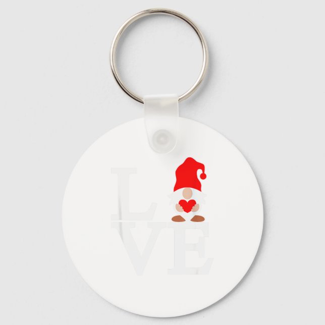 Love Gnome Valentines  Keychain (Front)