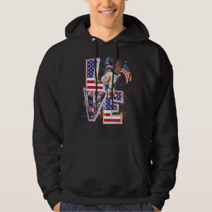 Love Gnomes 4th Of July Patriotic Hoodie