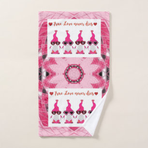 love gnomes hand towel