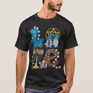 LOVE Gnomes Hanukkah Decorations Chanukah T-Shirt