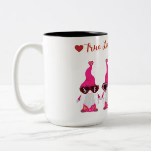 love gnomes Two-Tone coffee mug