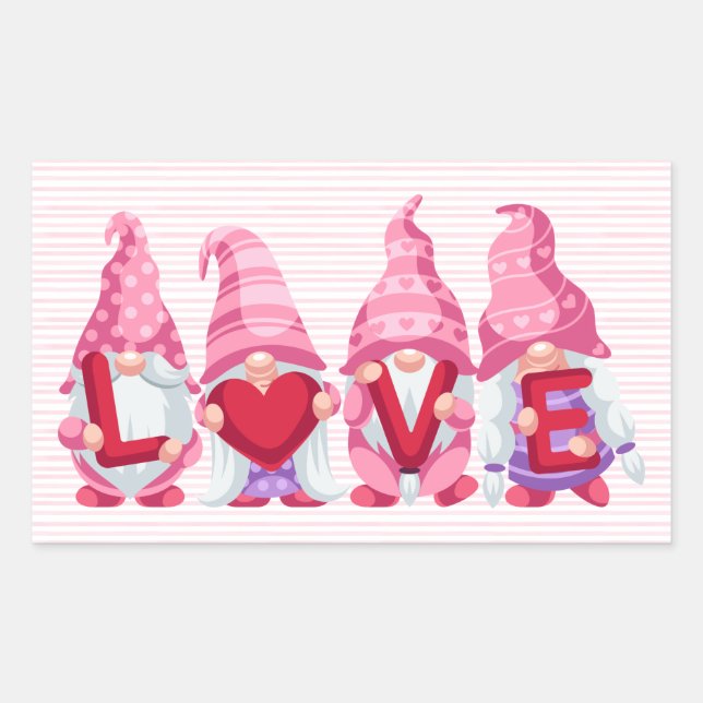 Love Gnomes Valentine's Day Sticker (Front)