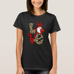 Love Gnomies Happy Valentine Day Leopard Red Buffa T-Shirt