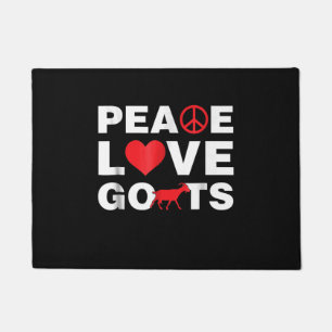 Love Goat Peace Goat Doormat