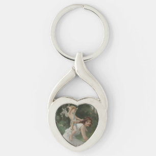 Love Goddess Venus Playing With Her Son Cupid Keychain