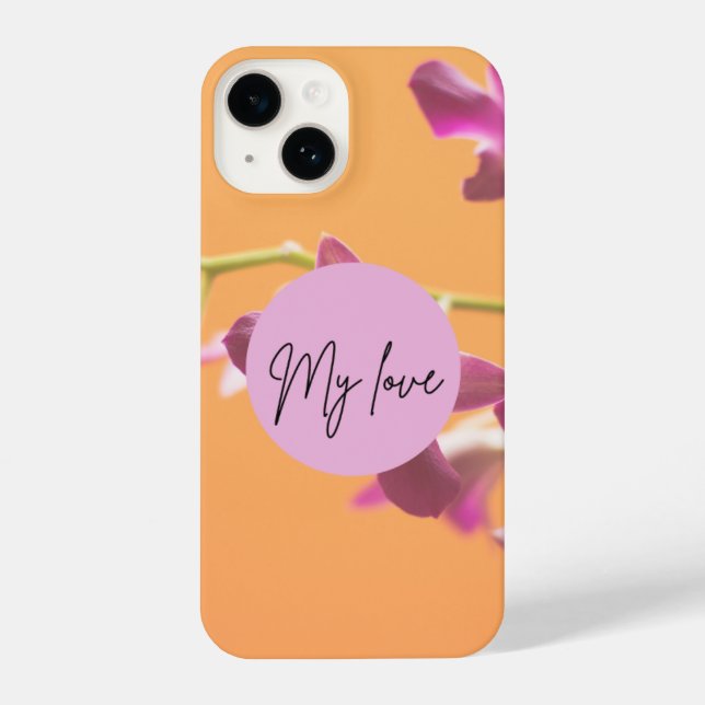 Love Golden Brown Mobile Cover – Elegant Minimal H (Back)