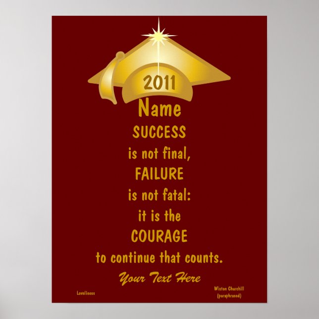 Love Golden Courage For Success Poster -Cust. (Front)