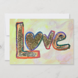 Love Golden Pastels Invitations or Announcements