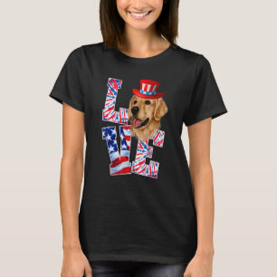 Love Golden Retriever 4th Of July Patriotic Dog Wo T-Shirt
