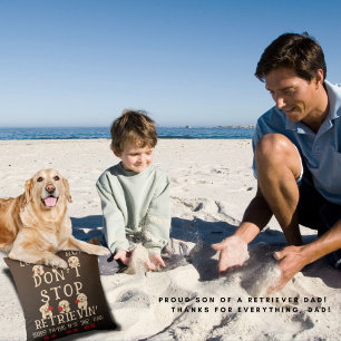 Love Golden Retriever Dad Dog Lover Father's Day Throw Pillow