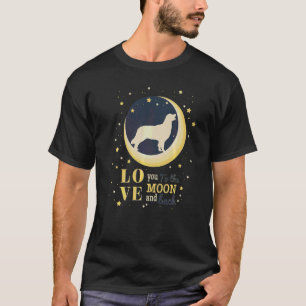 Love Golden Retriever Dog To The Moon T-Shirt