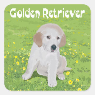 Love Golden Retriever Puppy Dog Stickers