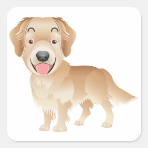 Love Golden Retriever Puppy Dog Stickers