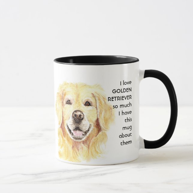 Love GOLDEN RETRIEVER so much I Fun Quote  Mug (Right)