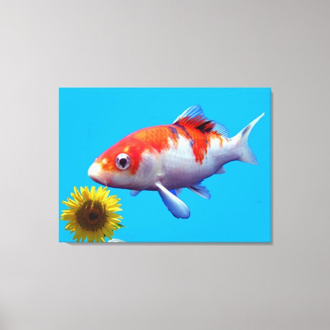 Love Goldfish Stretched Canvas Print (Front)