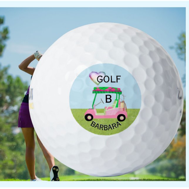 Love Golf Custom Golf Cart Clubs Monogram Name Golf Balls (Creator Uploaded)
