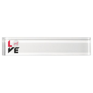 Love golf nameplate