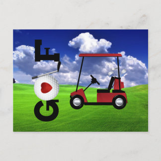 Love Golf Postcard