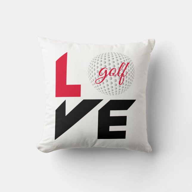 Love golf throw pillow (Front)