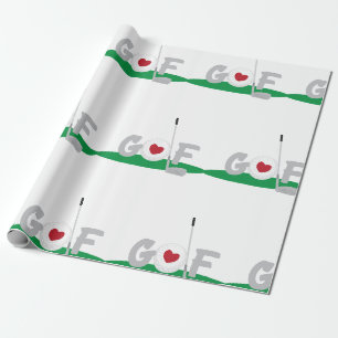 Love Golf Wrapping Paper