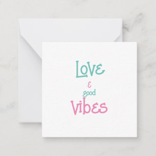 Love & Good Vibes Personalized Card