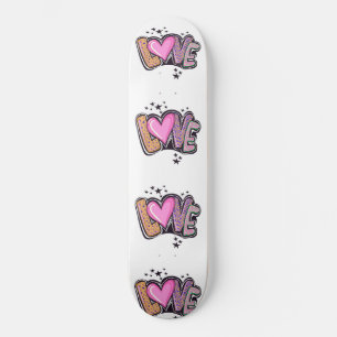 Love Graffiti Art Skateboard