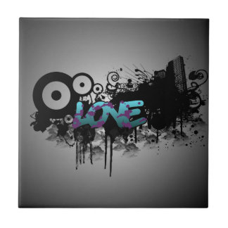LOVE Graffiti Tile