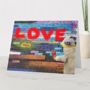 Love Graffiti wall art. Card