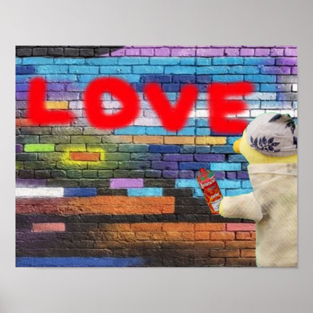 Love Graffiti wall art. poster (Front)
