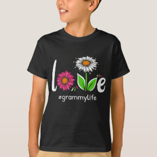 Love Grammy Life Floral Grandma Cute Grandmother C T-Shirt