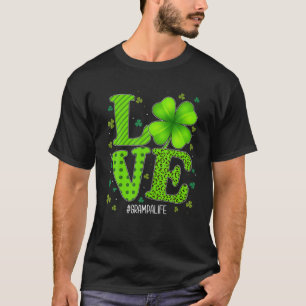 Love Grampa Green Plaid Leopard St Patrick's Day S T-Shirt