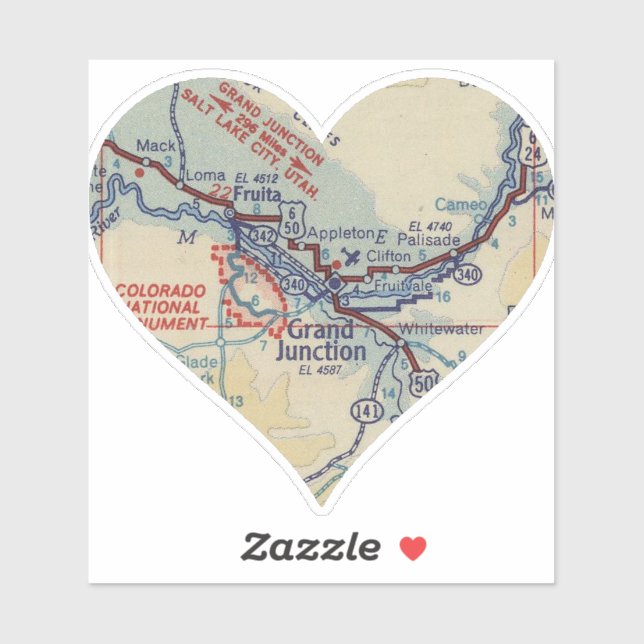 Love Grand Junction Vintage Map (Sheet)