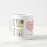 Love Grandma Photo Collage Pink Heart Script Cute Coffee Mug<br><div class="desc">"We love grandma" coffee mug featuring photo collage,  with 8 squares pictures,  graphic of pink heart (with editable color) and handwritten style script. Easily customize cute coffee mugs with your text,  favorite images and colors.</div>