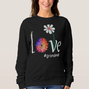 Love Grandmalife Cute Watercolor Flower Bird Mothe Sweatshirt