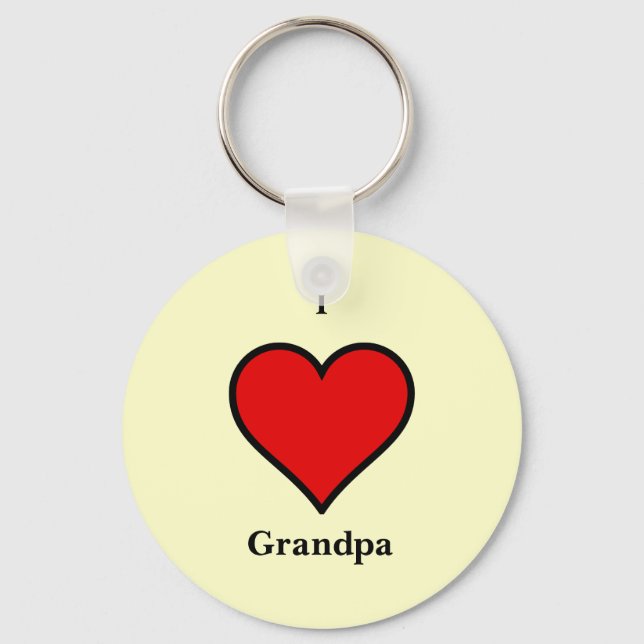 Love Grandpa Keychain  (Front)