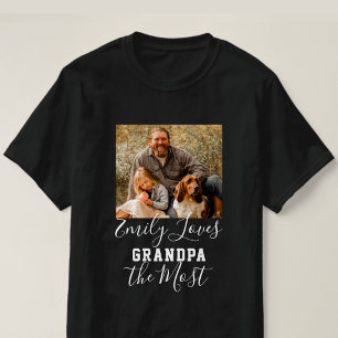 LOVE GRANDPA THE MOST Custom Father's Day T-Shirt