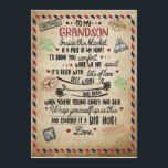 Love Grandson | Letter To My Grandson From Grandma Invitation<br><div class="desc">Love Grandson | To My Grandson Best Wishes And Hugs For You</div>
