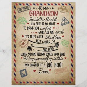 Love Grandson Letter To My Grandson From Grandma Letterhead