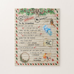 Love Grandson Letter To My Grandson I Proud Of You Jigsaw Puzzle