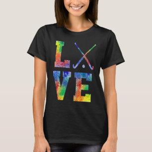 Love Graphic Hockey Player Field Hockey Hockey Sti T-Shirt