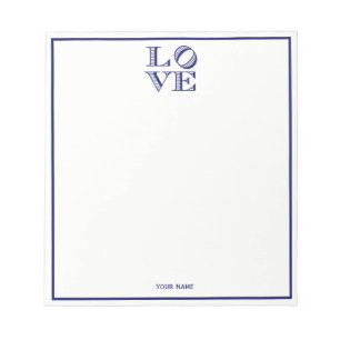 LOVE Graphic Text - Blue Notepad