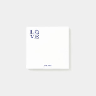 LOVE Graphic Text - Blue Post-it Notes