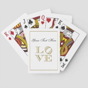 LOVE Graphic Text - Faux Gold Playing Cards