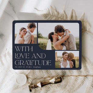Love & Gratitude   Multi Photo Wedding Thank You Card